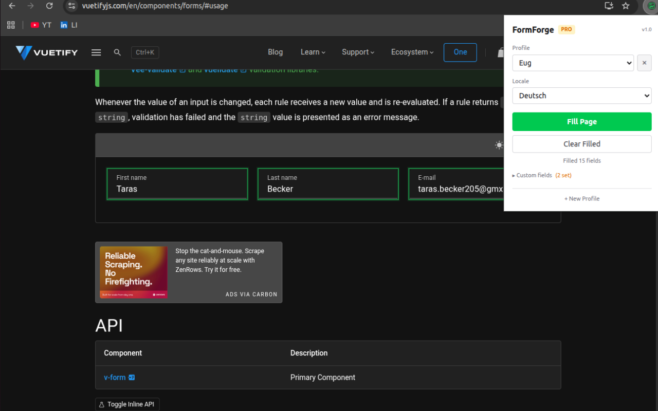 FormForge — Custom profile editor with field overrides