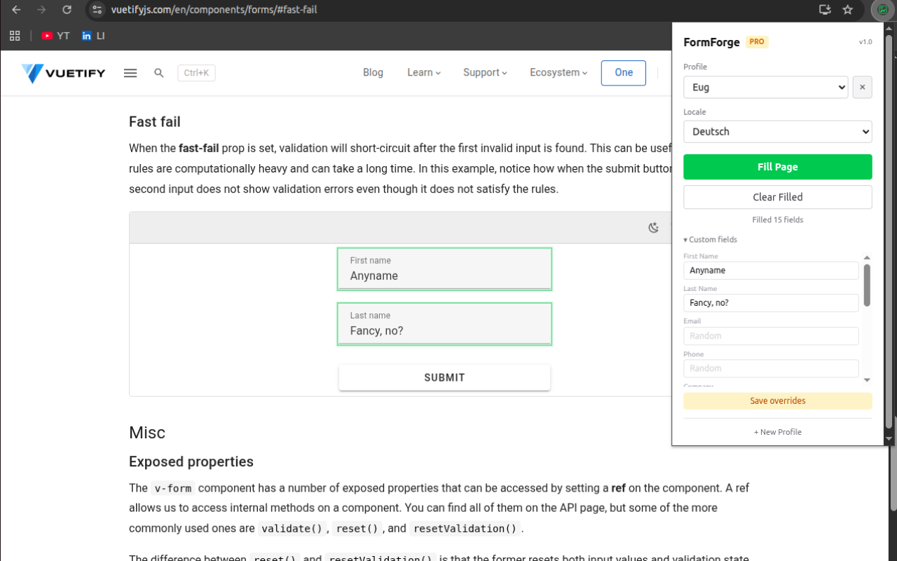 FormForge — Multiple locale options for international form testing